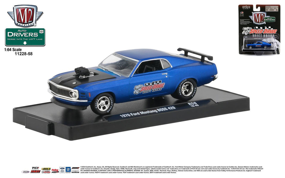 Speed Dawg Shift Knobs 1970 Boss 429 Mustang 1/64 Scale Die Cast Car