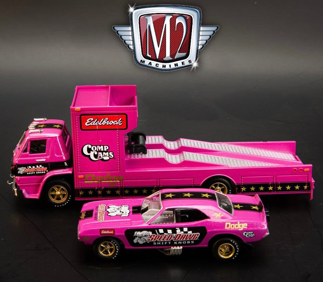Panther Pink Speed Dawg Die Cast Race Team Set