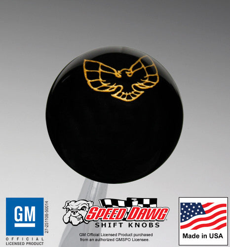 Black knob with Gold graphics