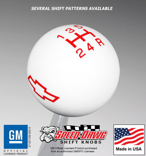 White knob with Red graphics