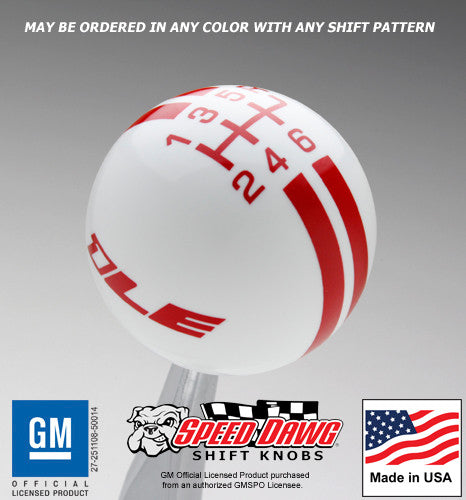 White knob with Red graphics