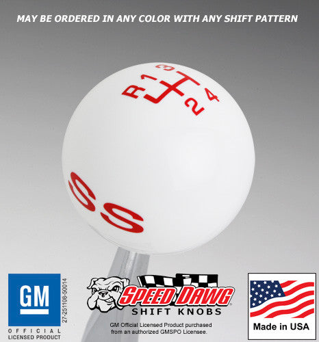 White knob with Red graphics