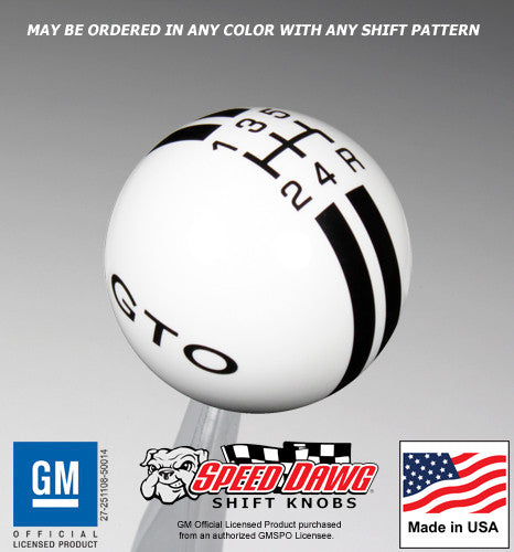 White knob with Black graphics