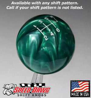 Green Pearl Shift Knob with Engraved Shift Pattern