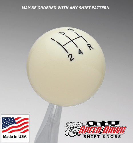 Ivory Shift Knob with Engraved Shift Pattern - Select Your Shift Pattern