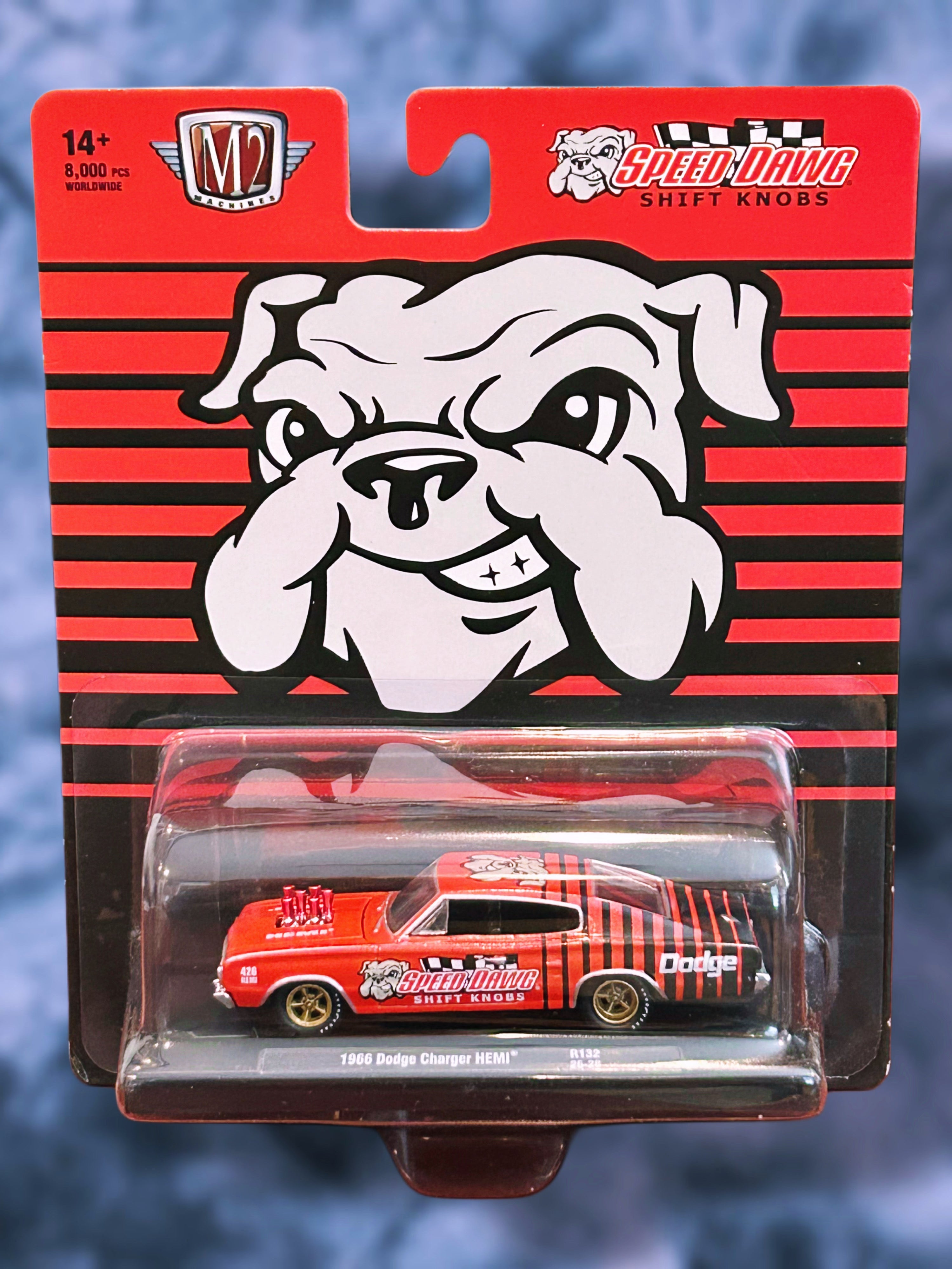 Speed Dawg 1966 Dodge Charger Hemi striped die cast car