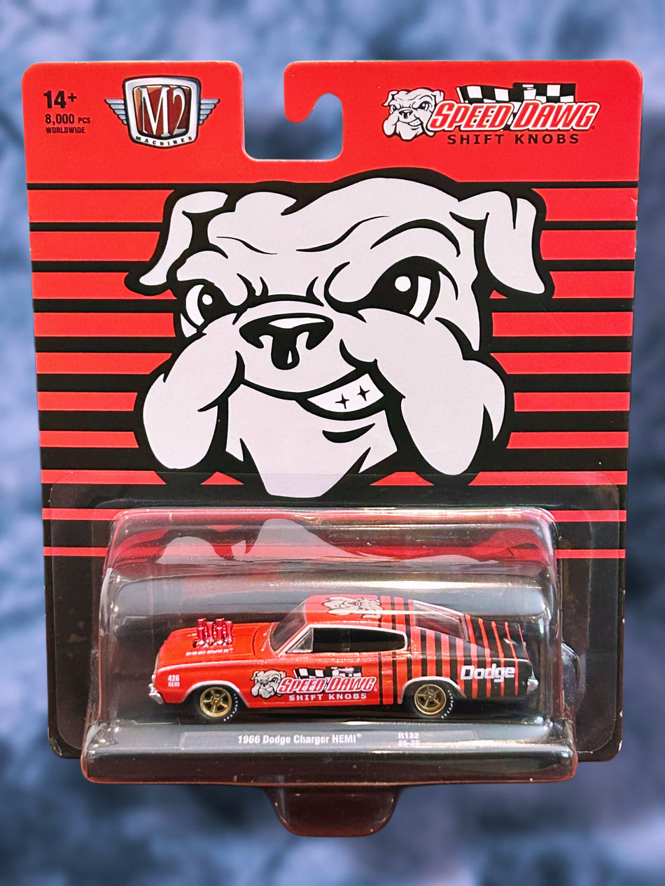 Speed Dawg 1966 Dodge Charger Hemi striped die cast car