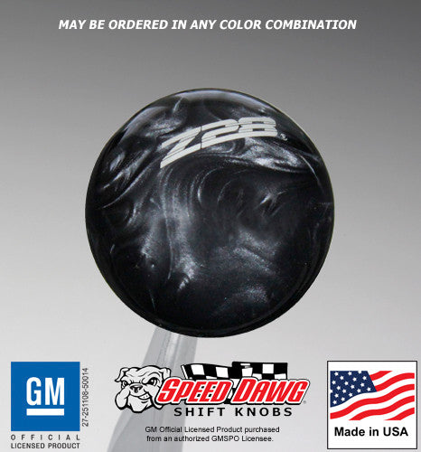 Black Pearl knob with Gray graphics