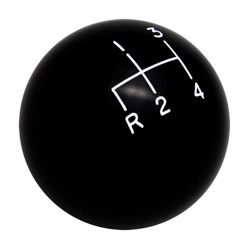 Black 4 Speed Reverse Lower Left Shift Pattern Shift Knob