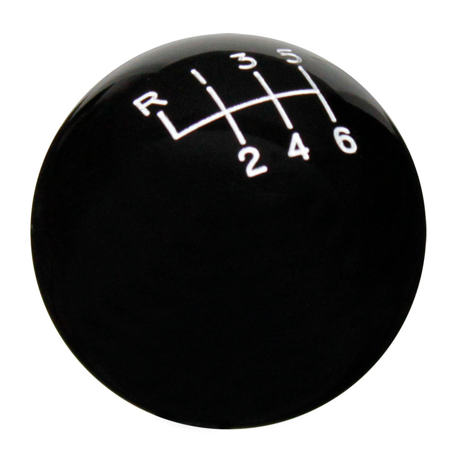 Black 6 Speed Reverse Upper Left Shift Knob