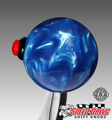 Blue Pearl Shift Knob with Line Lock / Nitrous Button