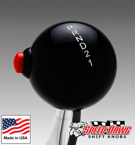 Classic Black / White Automatic Pattern Shift Knob with Line Lock / Nitrous Button
