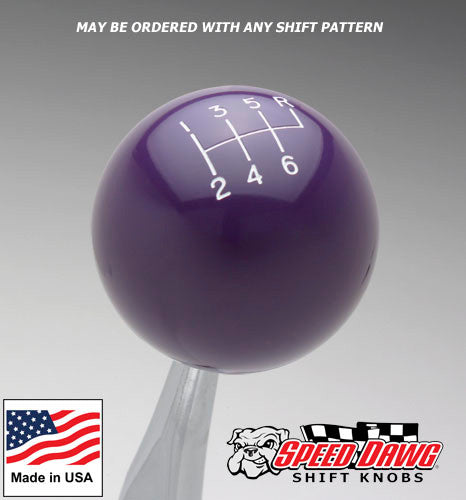 Purple Shift Knob with Engraved Shift Pattern – Speed Dawg Shift Knobs