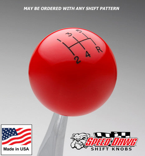 Red Shift Knob with Engraved Shift Pattern