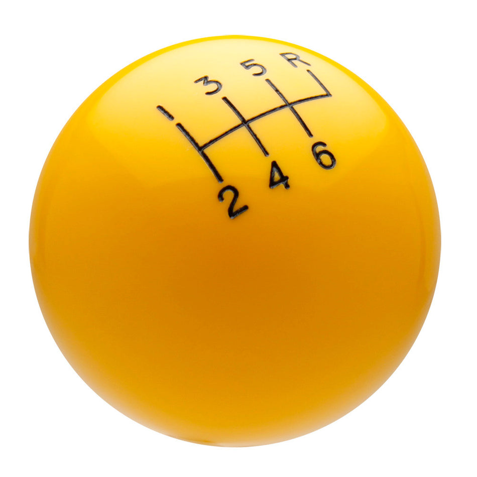 Yellow Shift Knob with Engraved Shift Pattern