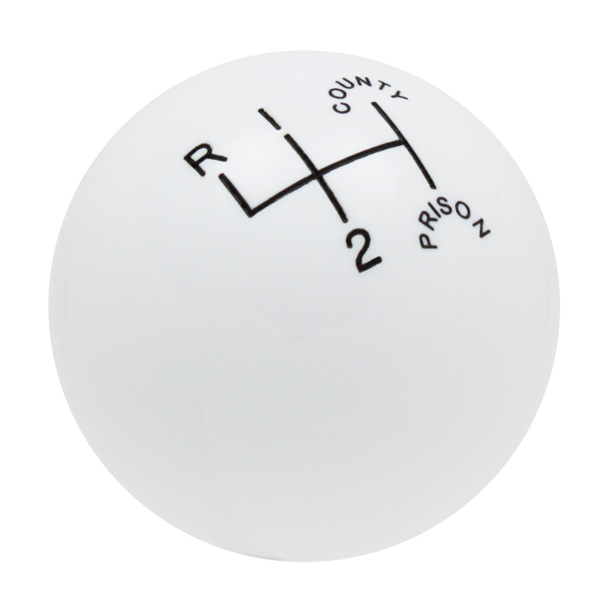 County Prison White 4 Speed Shift Knob – Speed Dawg Shift Knobs