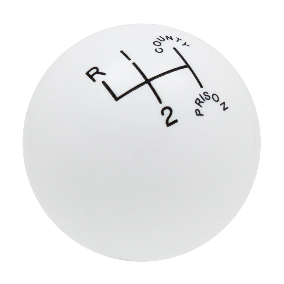 County Prison White 4 Speed Shift Knob