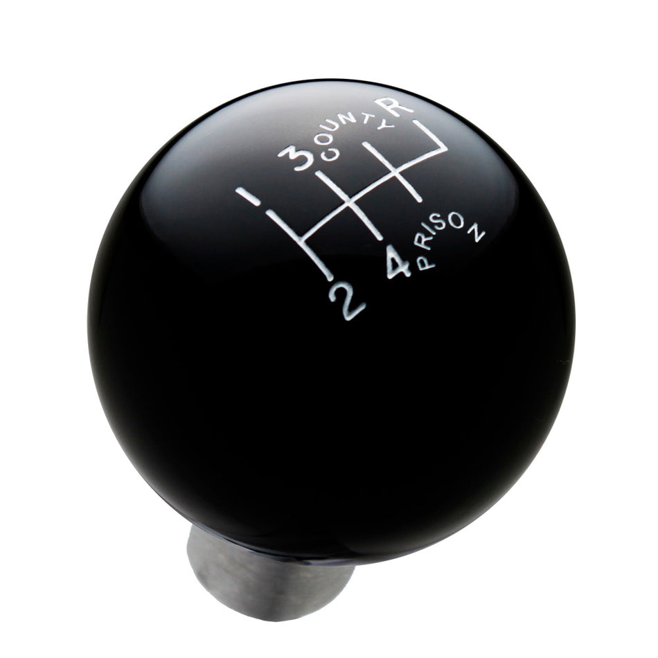 County Prison Black 6 Speed Shift Knob for 2013 and newer Camaro & C6 C7 Corvette