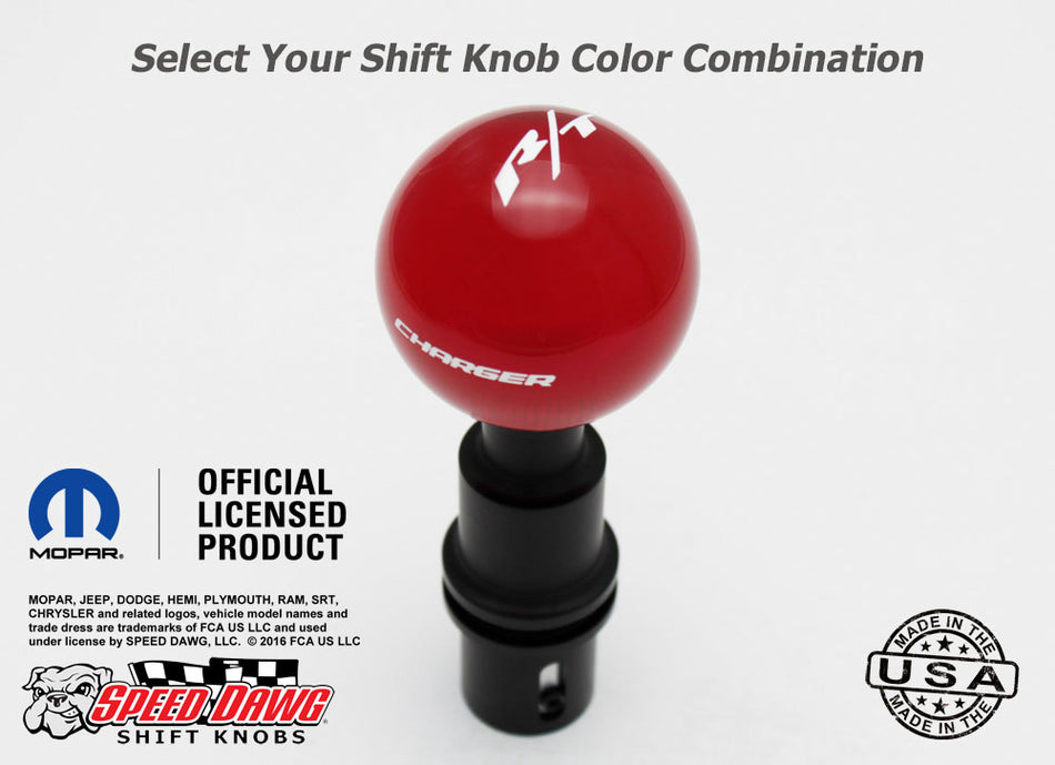 Dodge Charger R/T Logo Shift Knob & Automatic Adapter Set for 2015 to 2023  Dodge Chargers