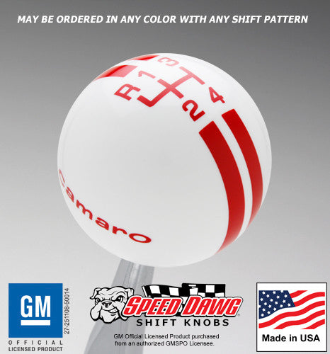 White knob with Red graphics