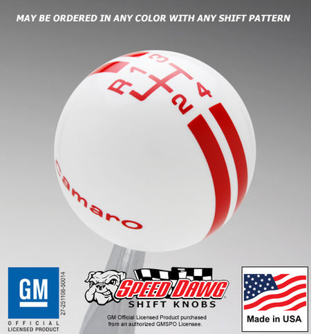 White knob with Red graphics