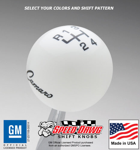 White knob with Black graphics