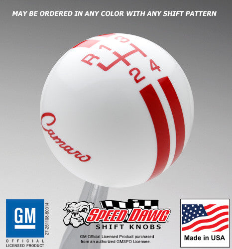 White knob with Red graphics