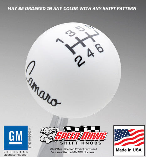 White knob with Black graphics