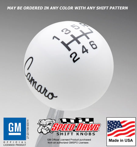 White knob with Black graphics