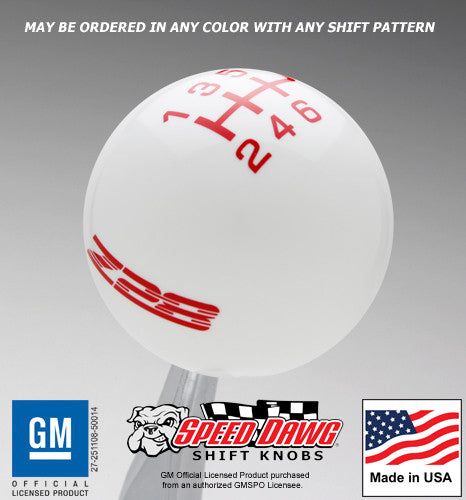 White knob with Red graphics