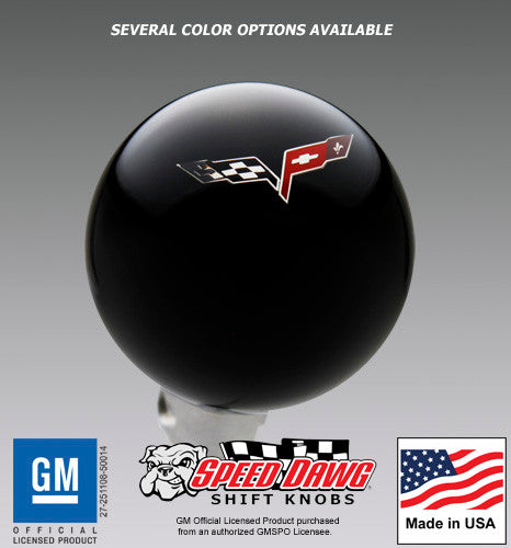 Corvette C6 Emblem Shift Knob with Manual Adapter
