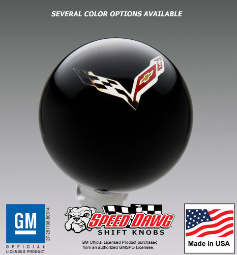 Corvette C7 Emblem Shift Knob with Manual Adapter