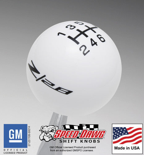 White knob with Black graphics