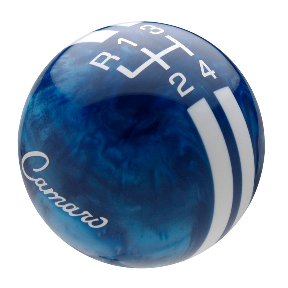 Blue Pearl knob with White graphics