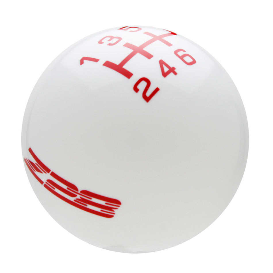 White knob with Red graphics