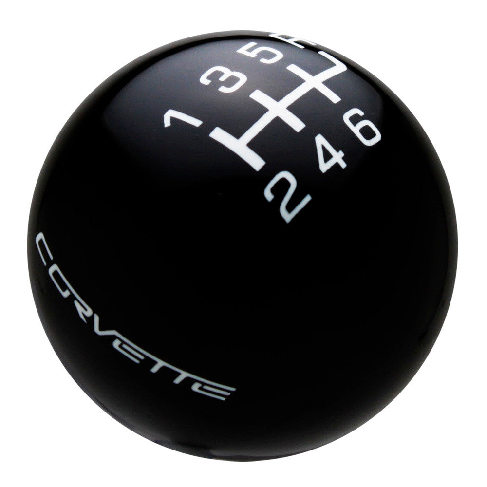 Corvette C6 Logo Text Shift Knob with Inlaid Shift Pattern – Speed