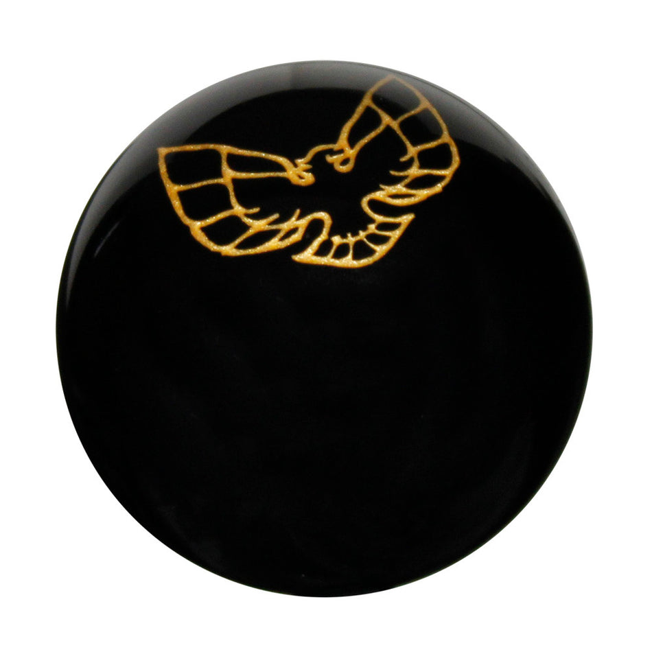 Black knob with Gold graphics