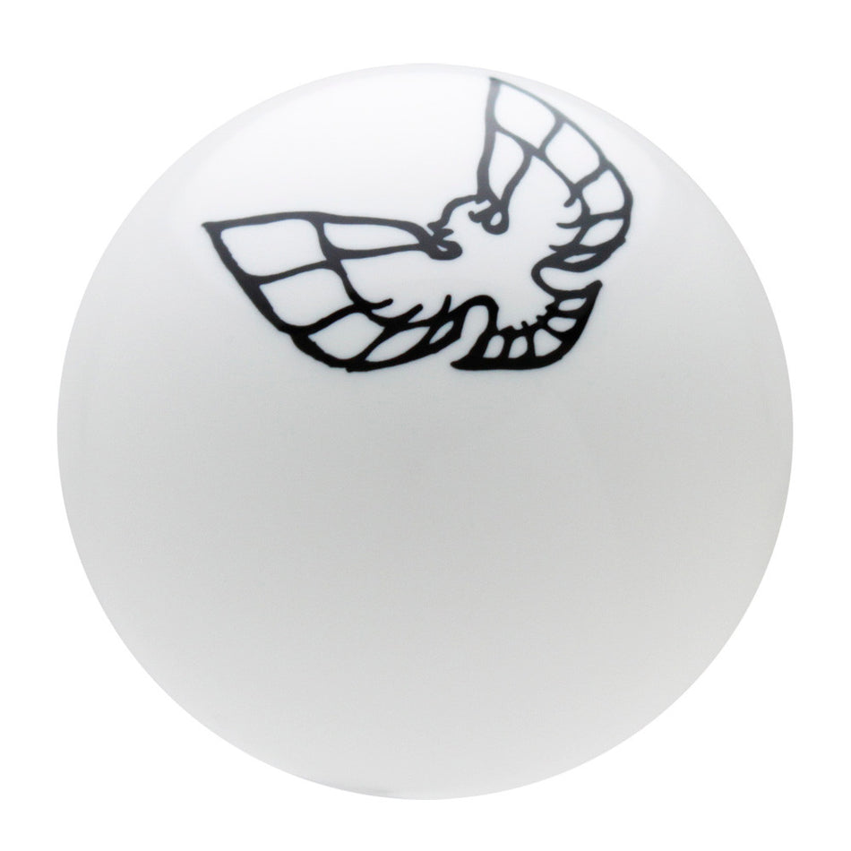 White knob with Black graphics