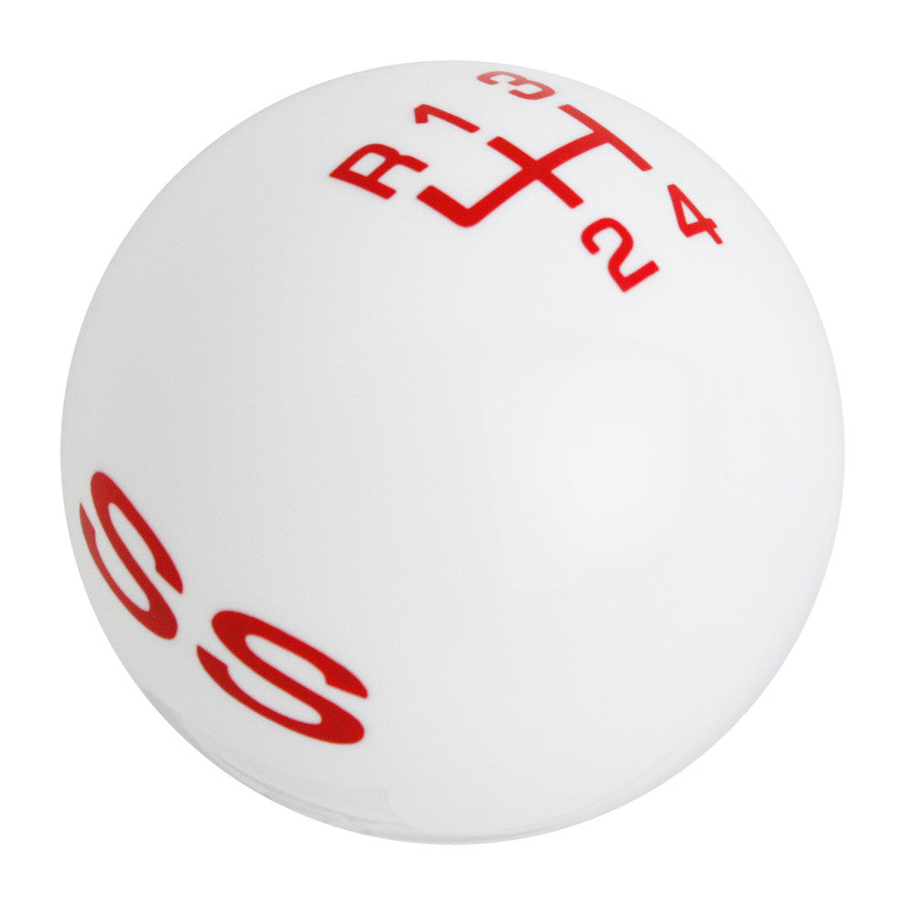 White knob with Red graphics