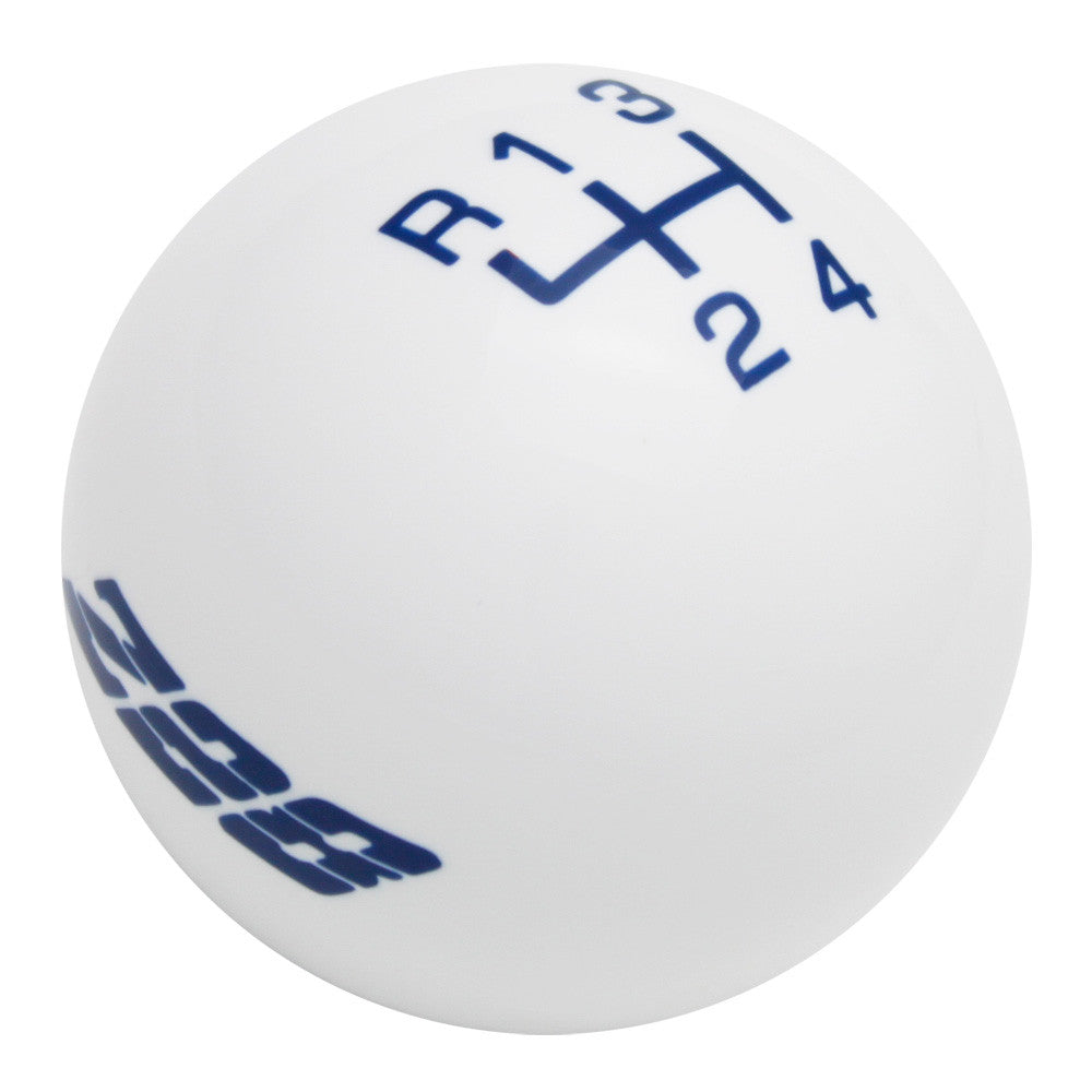 White knob with Dark Blue graphics