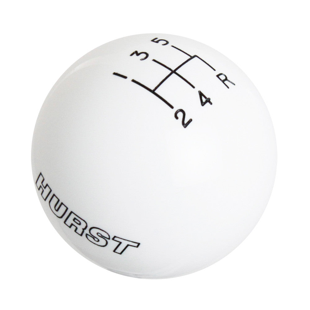 Hurst White 5 Speed Shift Knob - Large – Speed Dawg Shift Knobs