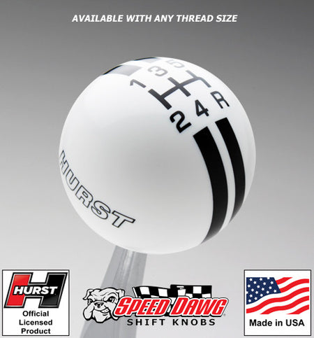 White knob with Black graphics