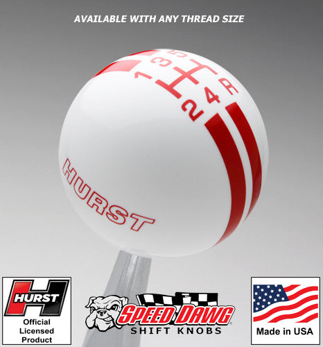 White knob with Red graphics