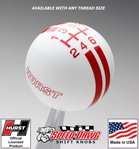 White knob with Red graphics