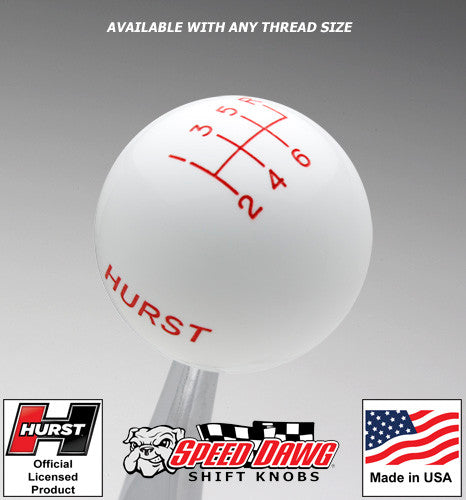 White knob with Red graphics