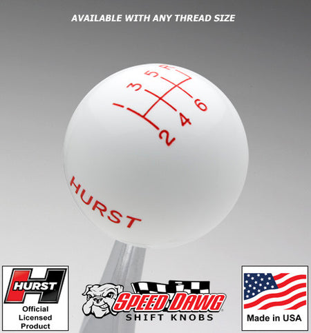 White knob with Red graphics