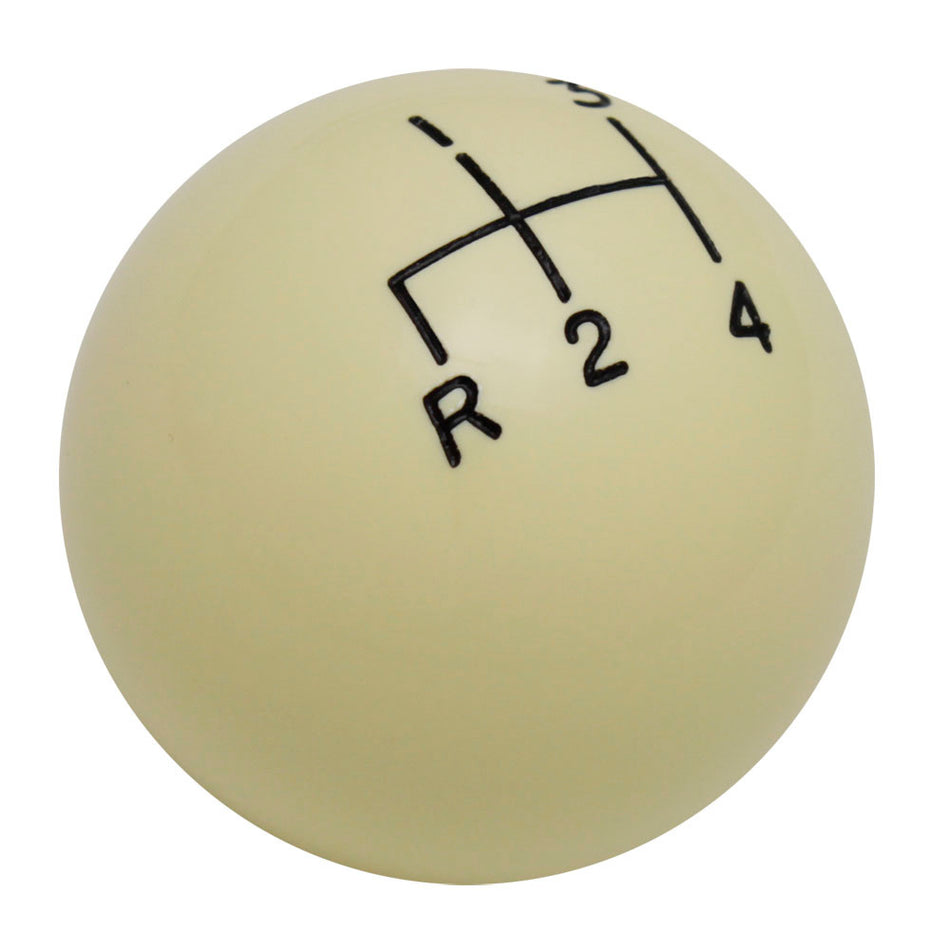 Ivory 4 Speed Reverse Lower Left Shift Pattern Shift Knob