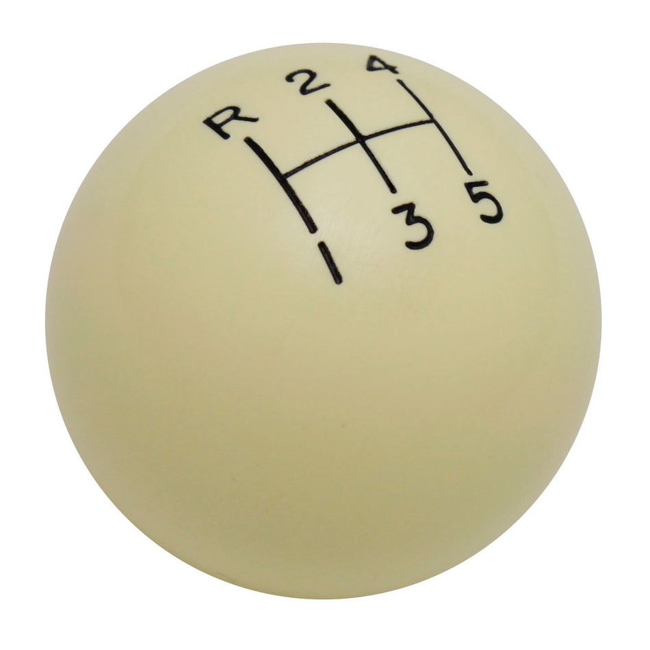 Ivory 5 Speed Reverse Upper Left Shift Pattern Shift Knob