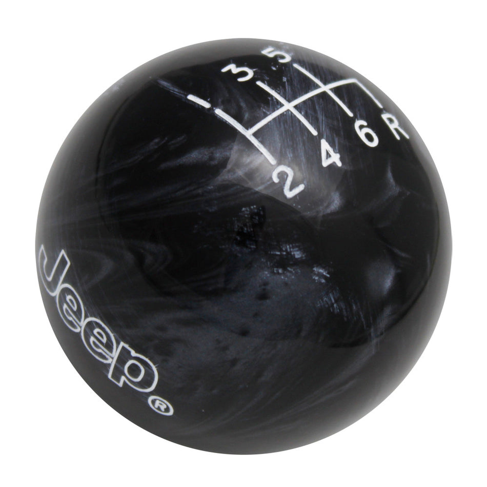 Black Pearl knob with White graphics