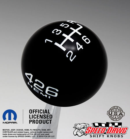 Black knob with White graphics